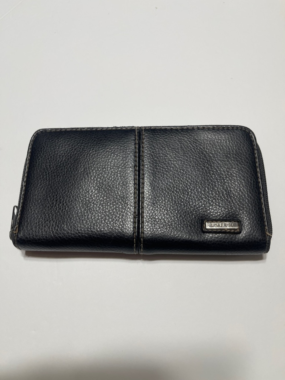 Rosetti Black Leather Zip Wallet